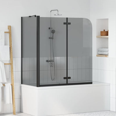 Vidaxx Duschabtrennung schwarz 120 x 68 x 130 cm ESG-Glas und Aluminium