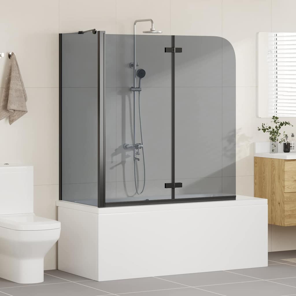 Vidaxx Duschabtrennung schwarz 120 x 68 x 130 cm ESG-Glas und Aluminium