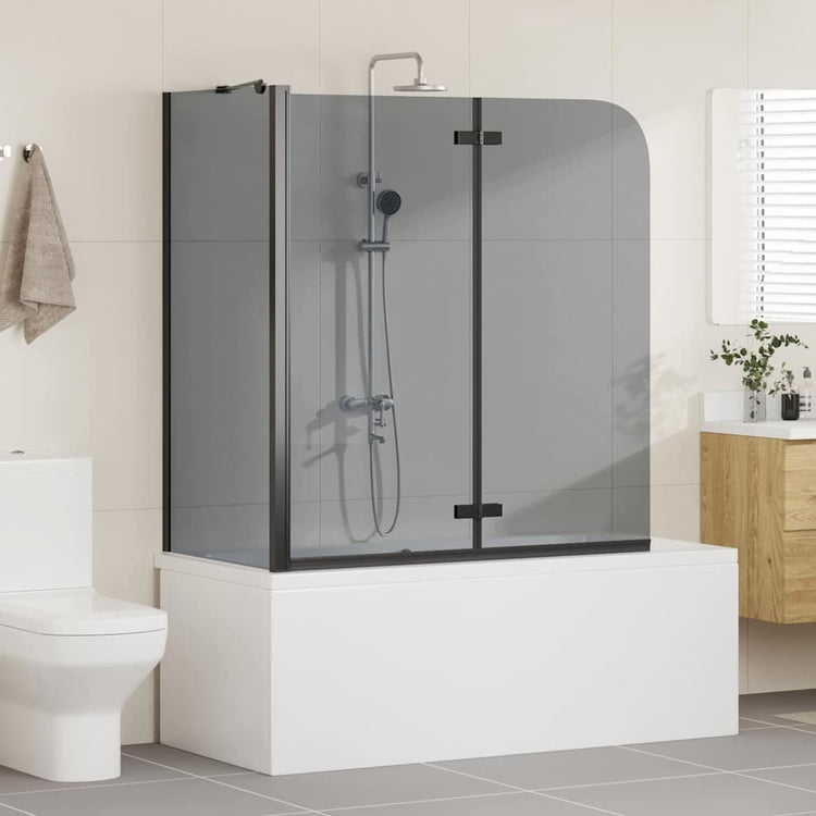 Vidaxx Duschabtrennung schwarz 120 x 68 x 130 cm ESG-Glas und Aluminium