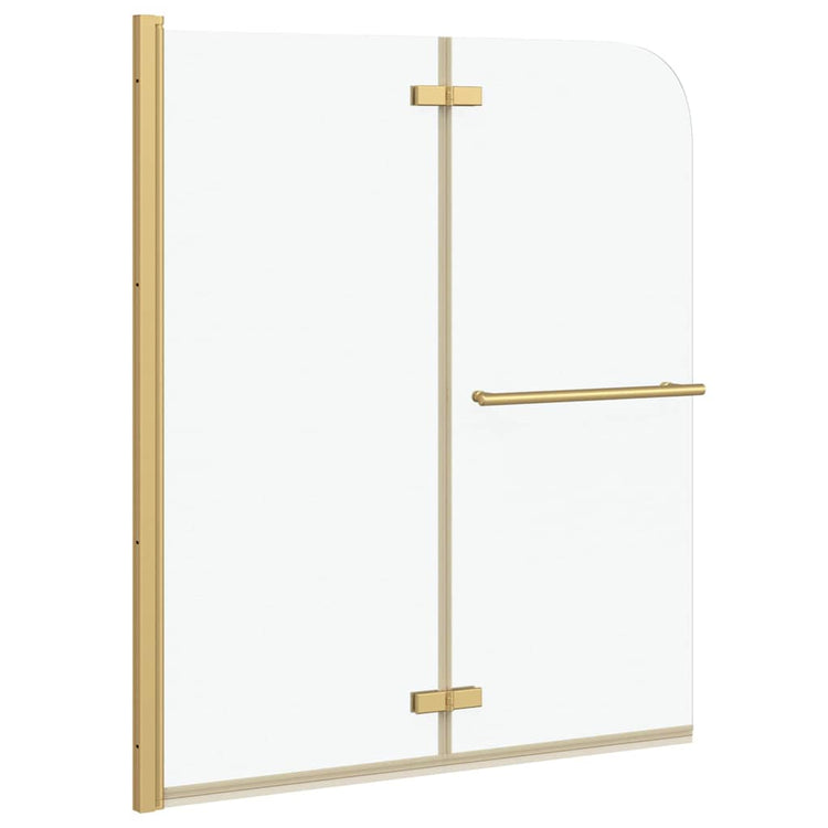 Vidaxl Duschabtrennung Gold 120 x 140 cm ESG-Glas und Aluminium