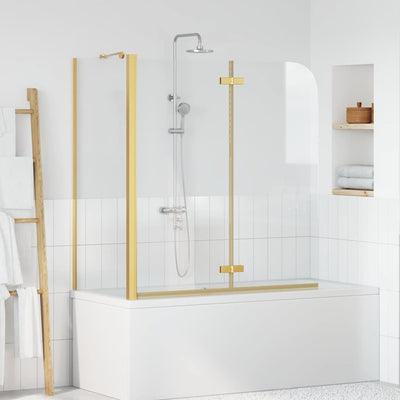 Vidaxx Duschabtrennung Gold 120 x 68 x 130 cm ESG-Glas und Aluminium