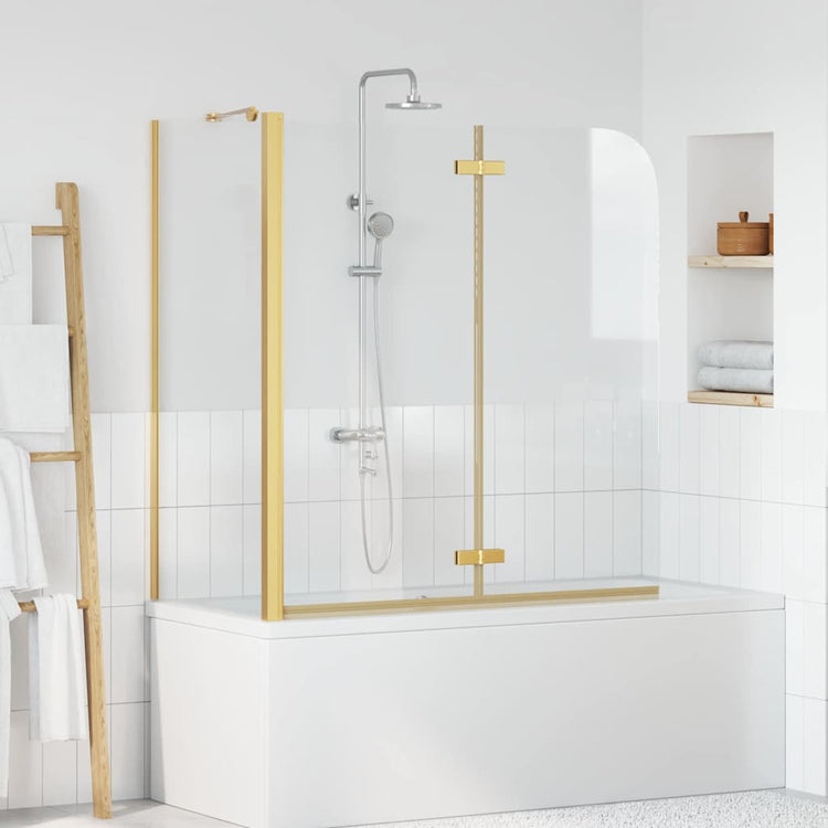 Vidaxx Duschabtrennung Gold 120 x 68 x 130 cm ESG-Glas und Aluminium