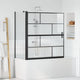 VidaXL Badewannen-Duschwand schwarz und transparent 116 x 68 x 128 cm