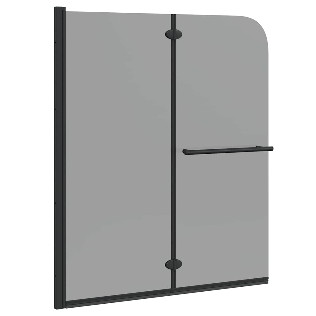 Vidaxx Duschabtrennung schwarz 95 x 140 cm ESG-Glas und Aluminium