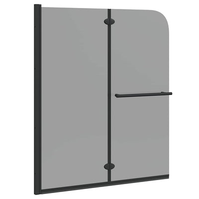 Vidaxx Duschabtrennung schwarz 95 x 140 cm ESG-Glas und Aluminium