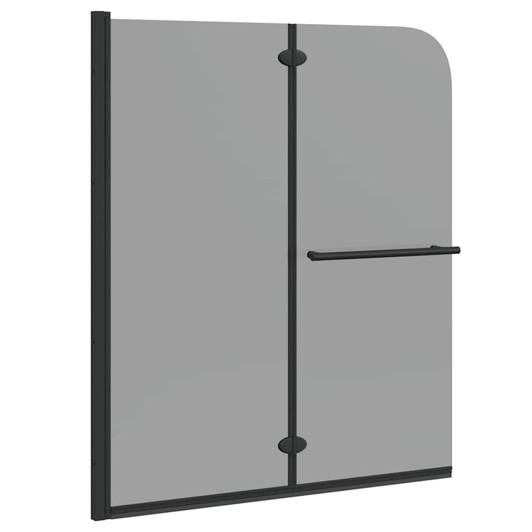 Vidaxx Duschabtrennung schwarz 95 x 140 cm ESG-Glas und Aluminium