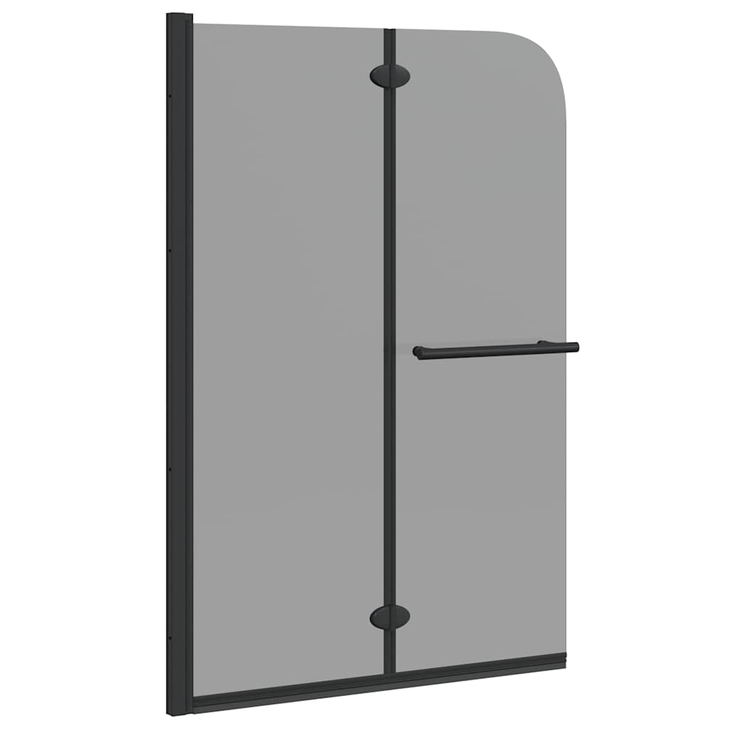 Vidaxx Duschabtrennung schwarz 120 x 140 cm ESG-Glas und Aluminium