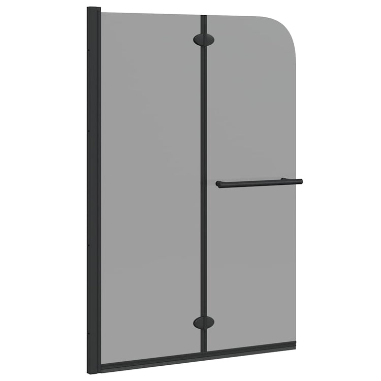 Vidaxx Duschabtrennung schwarz 120 x 140 cm ESG-Glas und Aluminium