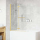 Vidaxl Duschabtrennung Gold 95 x 140 cm ESG-Glas und Aluminium