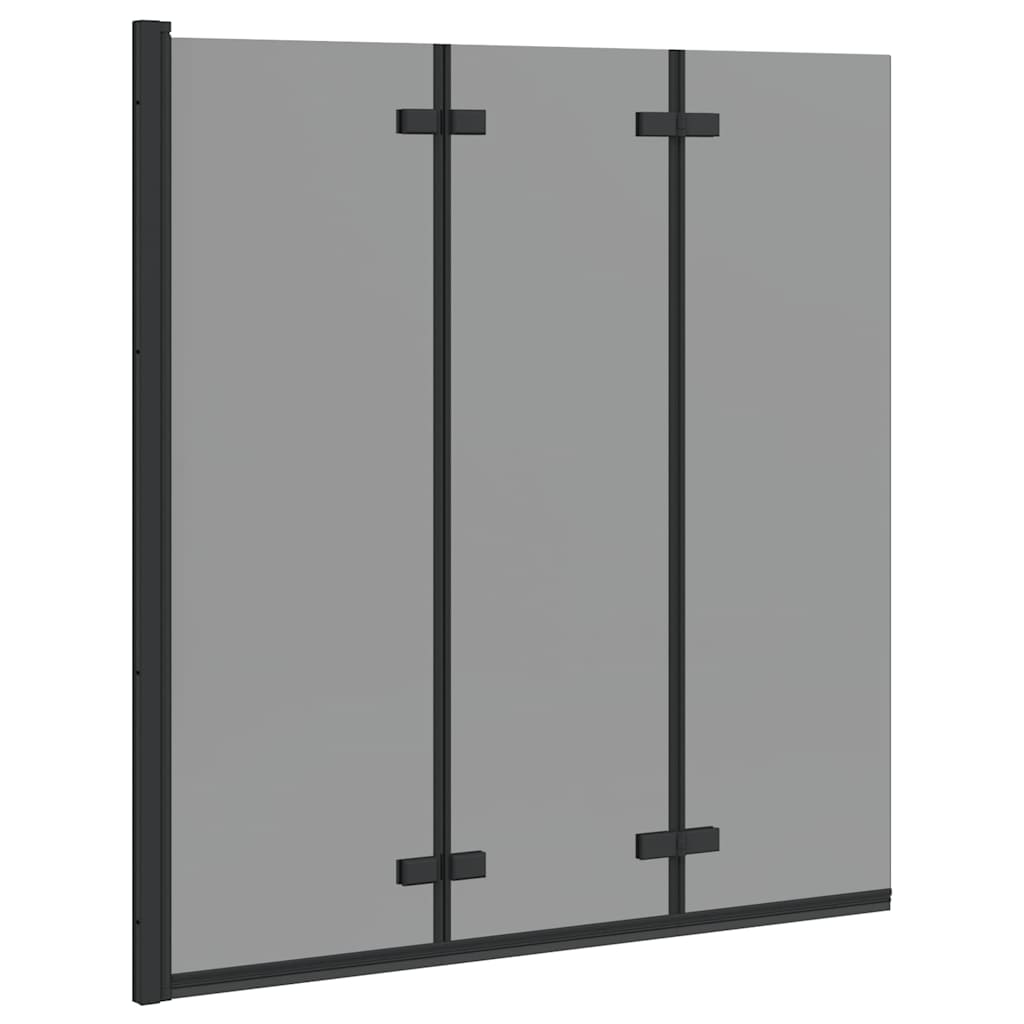 Vidaxx Duschabtrennung schwarz 130 x 138 cm ESG-Glas und Aluminium