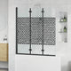 Vidaxx Duschabtrennung schwarz und transparent 130 x 130 cm Hartglas