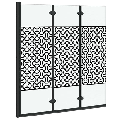 Vidaxx Duschabtrennung schwarz und transparent 130 x 130 cm Hartglas