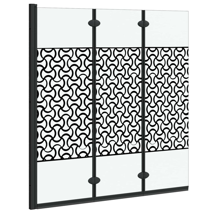 Vidaxx Duschabtrennung schwarz und transparent 130 x 130 cm Hartglas