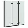 Vidaxx Duschabtrennung schwarz 130 x 138 cm ESG-Glas und Aluminium