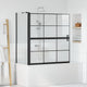 VidaXL Badewannen-Duschwand schwarz und transparent 116 x 68 x 128 cm