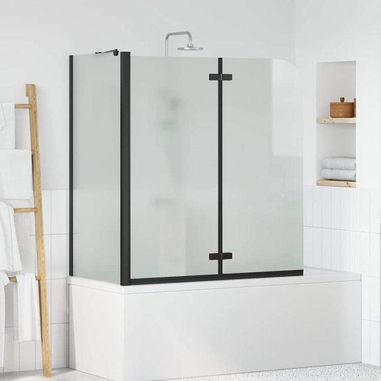 Vidaxx Duschabtrennung schwarz 120 x 68 x 130 cm ESG-Glas und Aluminium