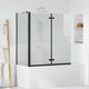 Vidaxx Duschabtrennung schwarz 120 x 68 x 130 cm ESG-Glas und Aluminium