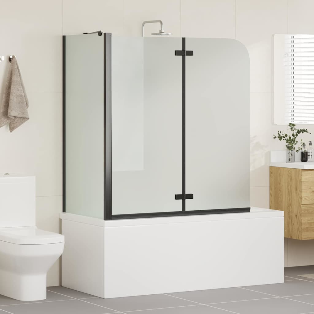 Vidaxx Duschabtrennung schwarz 120 x 68 x 130 cm ESG-Glas und Aluminium