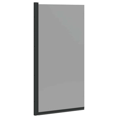 VidaXL Badewannen-Duschwand Schwarz 68 x 130 cm Hartglas