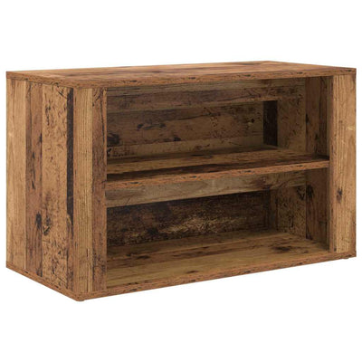 Vidaxl Schuhregal mit Ablage Altholz 75 x 35 x 45 cm verarbeitetes Holz