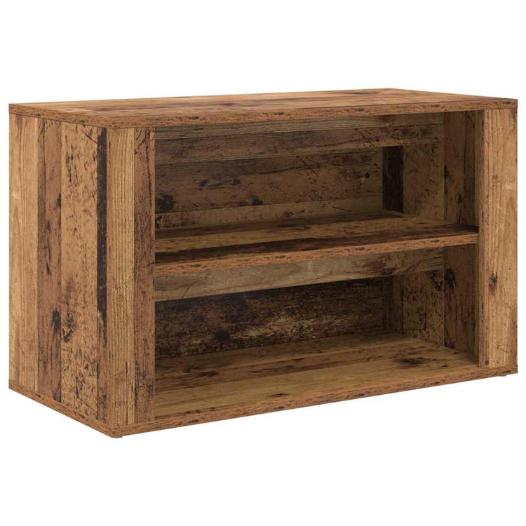 Vidaxl Schuhregal mit Ablage Altholz 75 x 35 x 45 cm verarbeitetes Holz