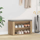 Vidaxl Schuhregal mit Regal, handwerklich, eichenfarben, 75 x 35 x 45 cm