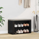 Vidaxl Schuhregal mit Regal aus schwarzer Eiche, 75 x 35 x 45 cm, fertiges Holz