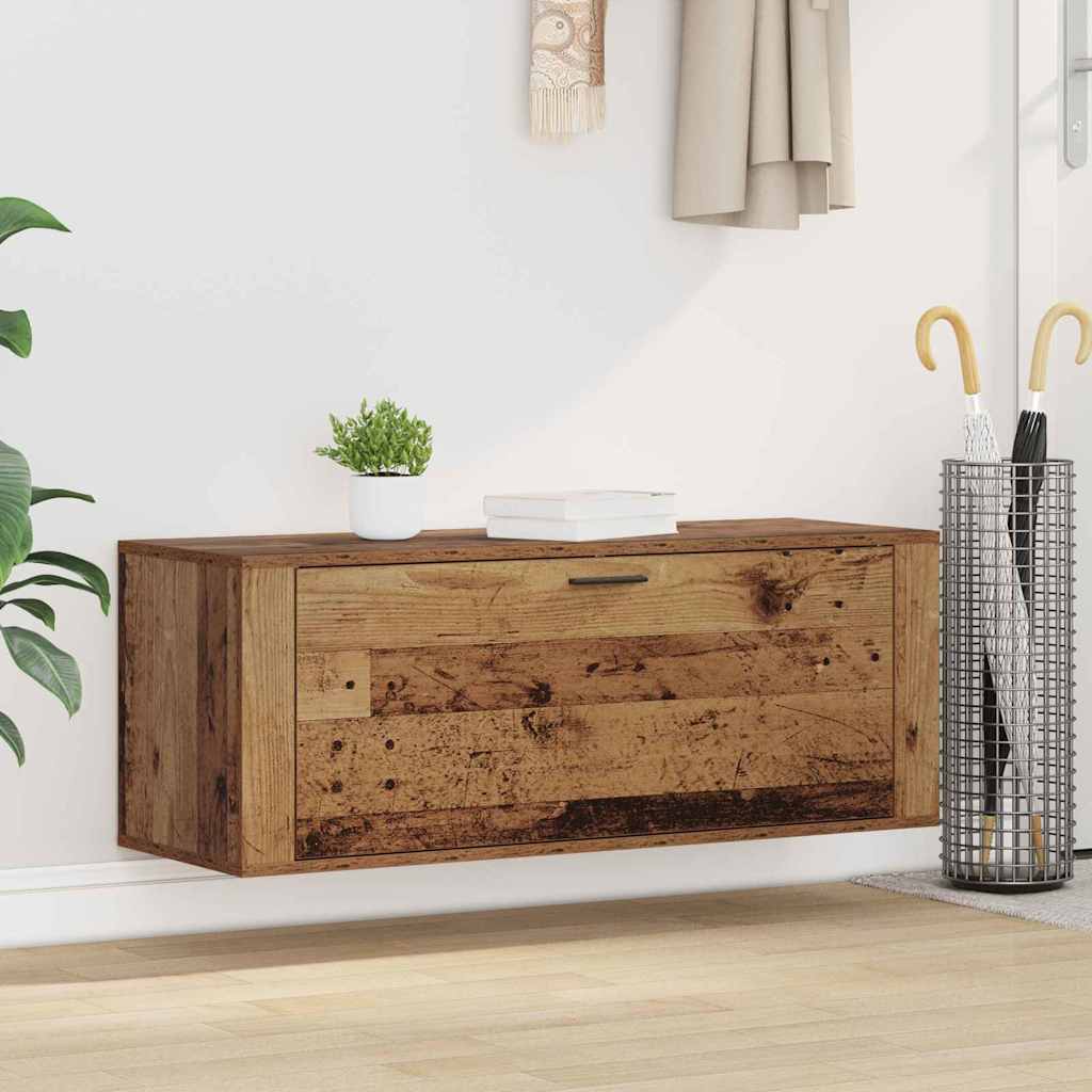 Vidaxx Schuhschrank mit Regal Altholz 100 x 35 x 38 cm verarbeitetes Holz