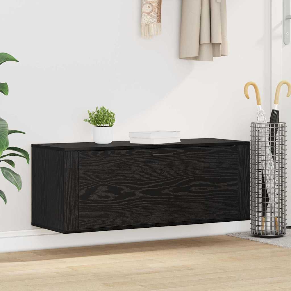VidaXL Schuhschrank schwarze Eiche 100 x 35 x 38 cm Holzwerkstoff