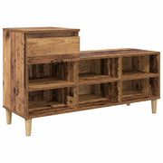 Vidaxx Schuhschrank mit Schublade Altholz 102 x 36 x 60 cm verarbeitetes Holz - afbeelding 2