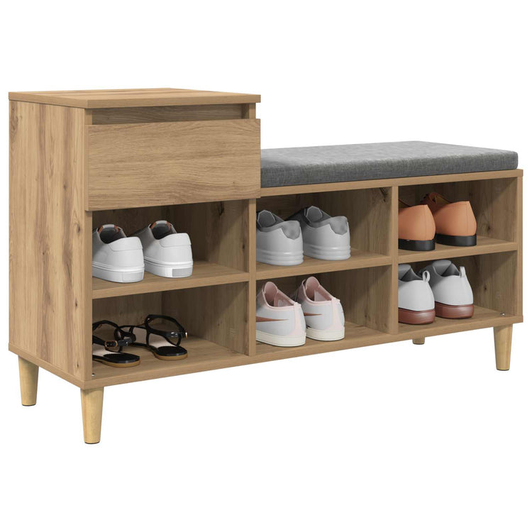 Vidaxx Schuhschrank Artisan Eiche 102 x 36 x 60 cm Holzwerkstoff