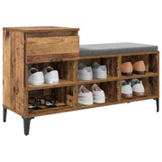 Vidaxx Schuhschrank mit Schublade Altholz 102 x 36 x 60 cm verarbeitetes Holz - afbeelding 3