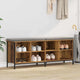 Vidaxx Schuhschrank Altholz 131 x 35 x 50 cm montiert auf Holz und Eisen