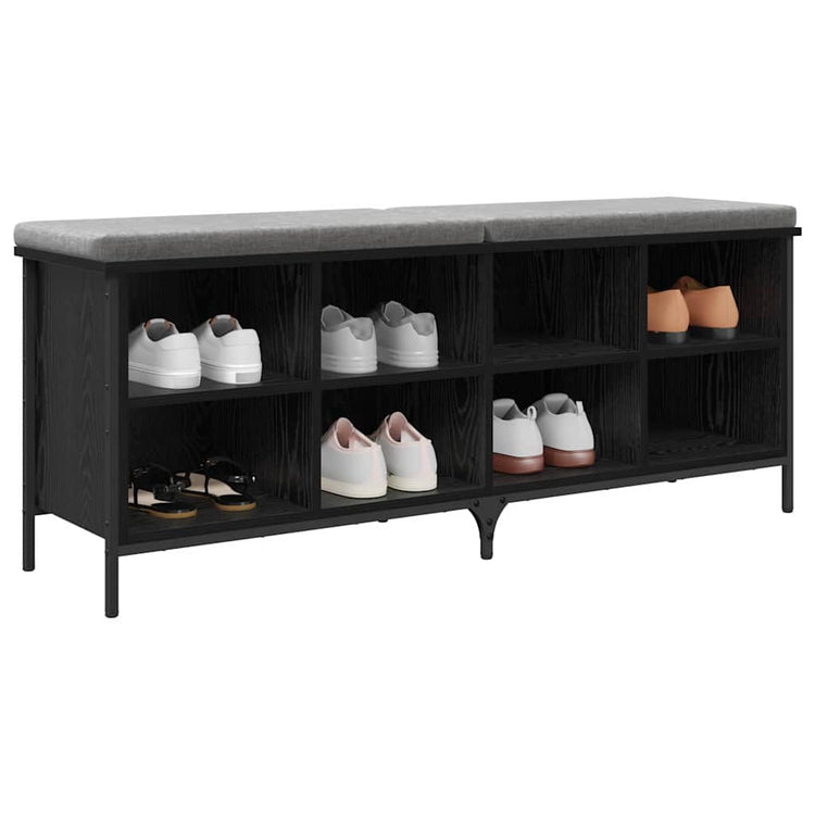 Vidaxx Schuhschrank mit Regal mit Stauraum Eiche schwarz 131 x 35 x 50 cm