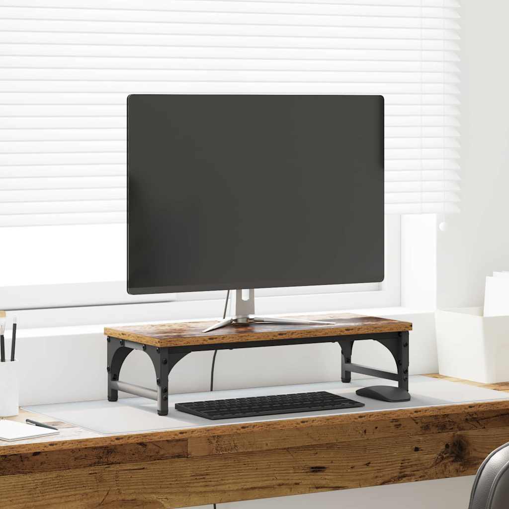 Vidaxxl Monitorständer Altholz 55 x 23 x 14 cm verarbeitetes Holz