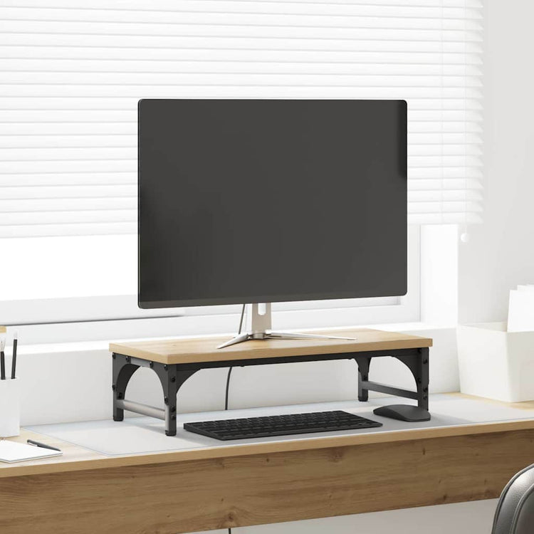 Vidaxxl Monitorständer Artisan Oak 55 x 23 x 14 cm Holzwerkstoff