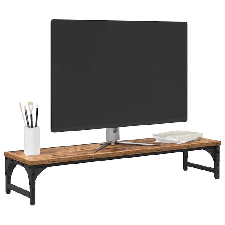 Vidaxxl Monitorständer Altholz 85 x 23 x 15,5 cm verarbeitetes Holz