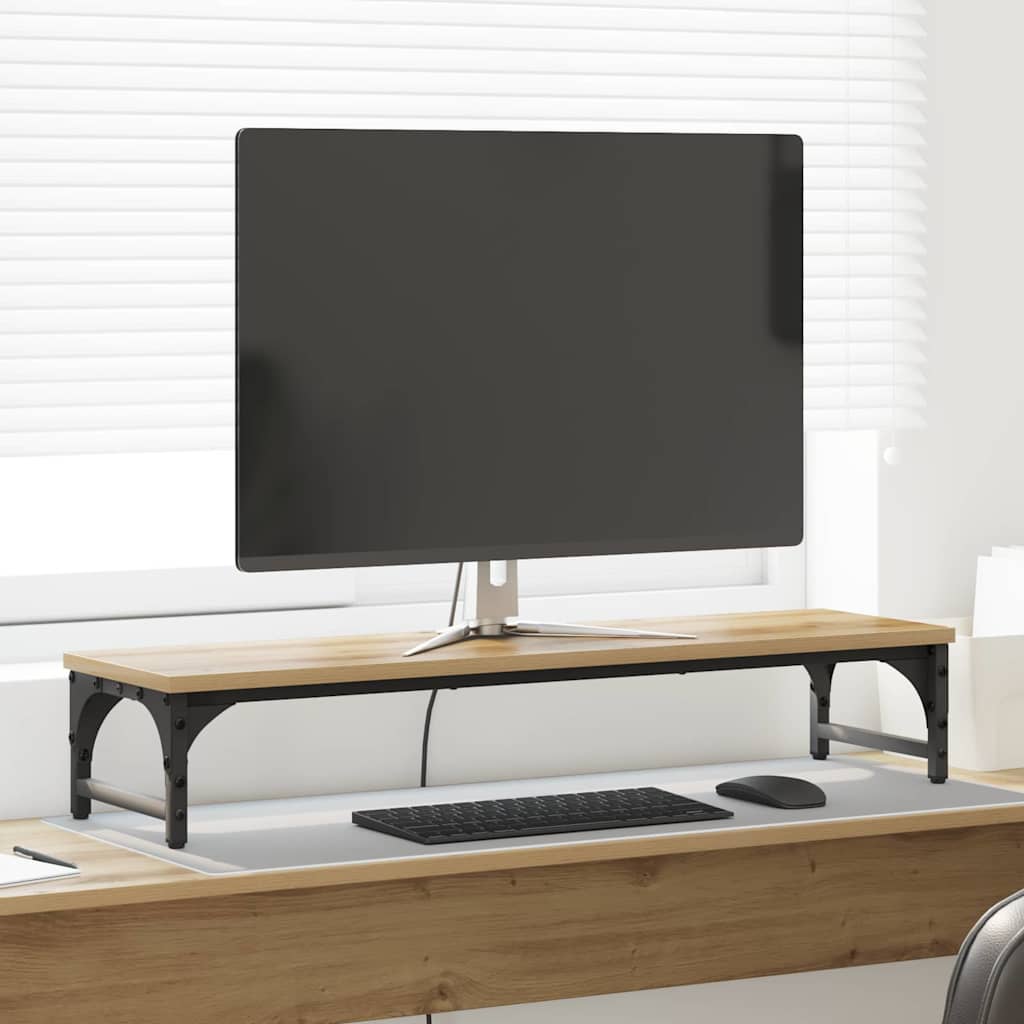VidaXL Monitorständer Artisan Oak 85 x 23 x 15,5 cm Holzwerkstoff