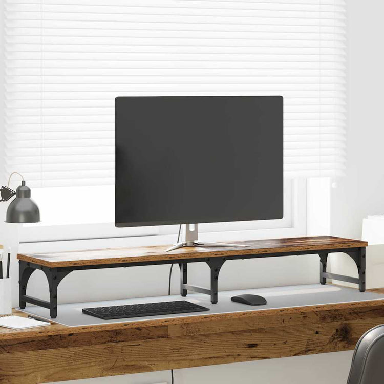 Vidaxxl Monitorständer Altholz 105 x 23 x 15,5 cm verarbeitetes Holz