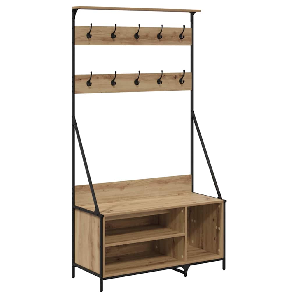 Vidaxx Kleiderständer Artisan Oak 100 x 41 x 184 cm aus handgefertigtem Holz