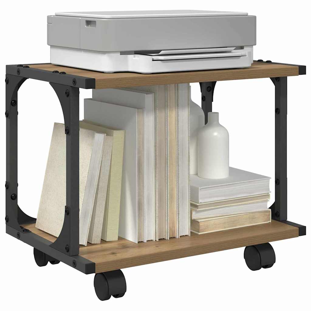 VidaXL Druckerständer Artisan Oak 41 x 28 x 33,5 cm Holzwerkstoff