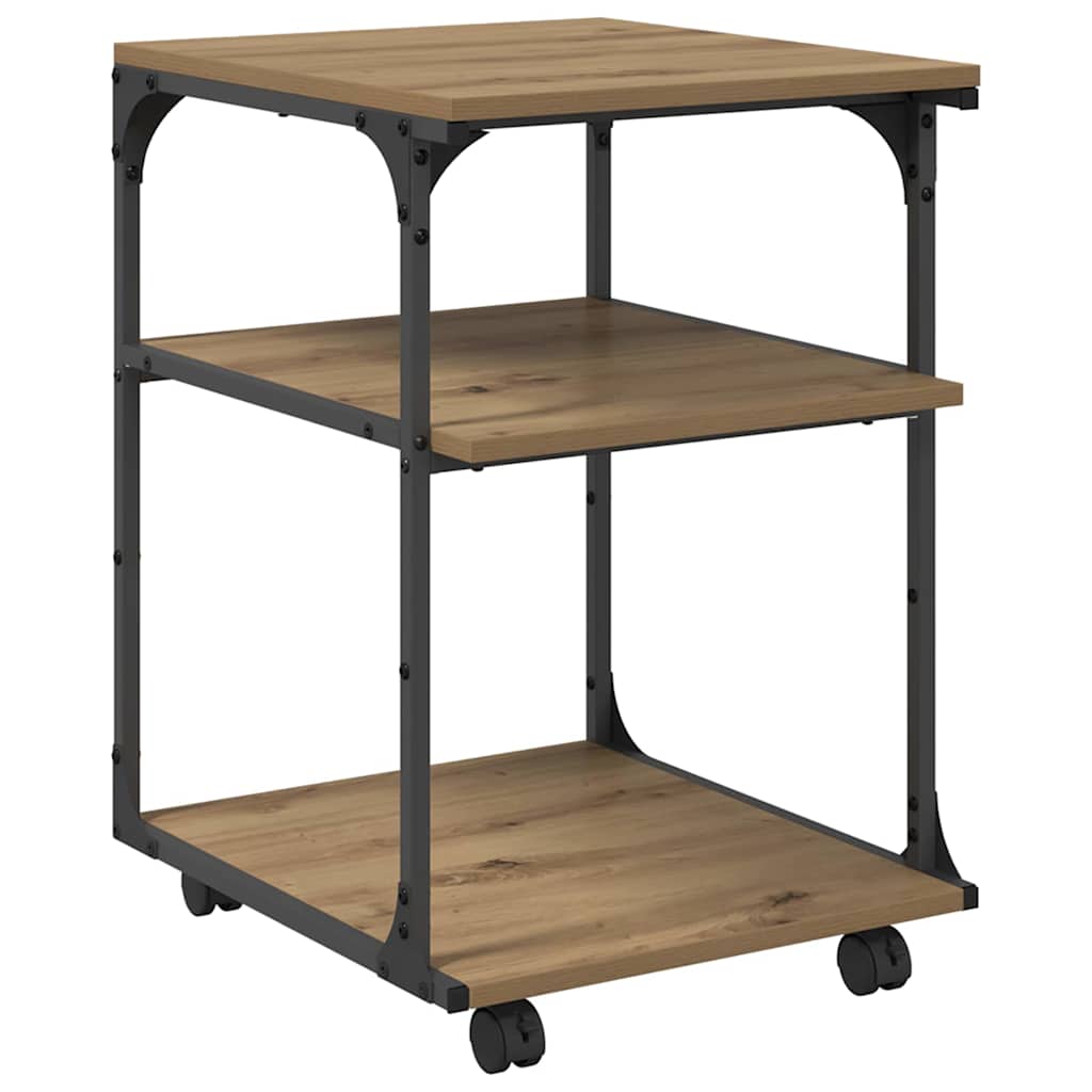 Vidaxxl Druckerständer Artisan Oak 43 x 48 x 64 cm Holzwerkstoff