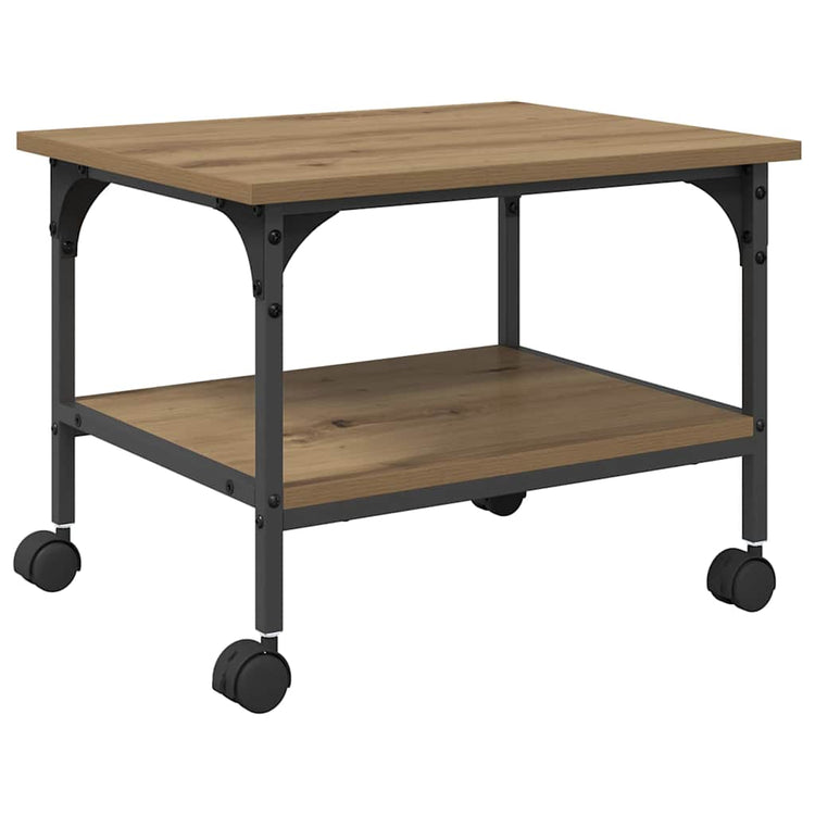 Vidaxxl Druckerständer Artisan Oak 50 x 40 x 38 cm Holzwerkstoff