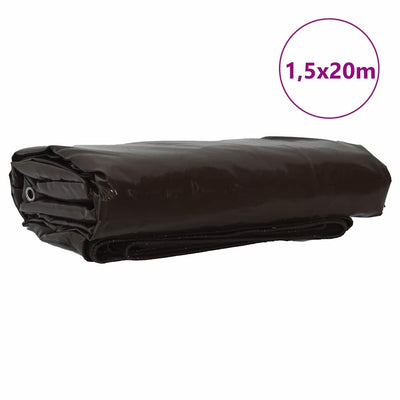 Vidaxl Plane 650g m² braun 1,5 x 20 m Plane mit PVC-Beschichtung