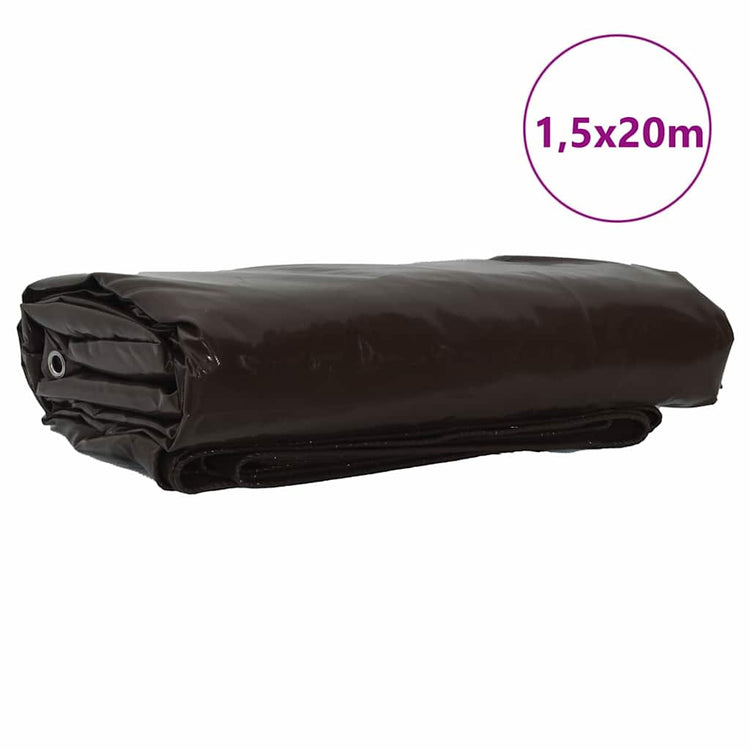 Vidaxl Plane 650g m² braun 1,5 x 20 m Plane mit PVC-Beschichtung