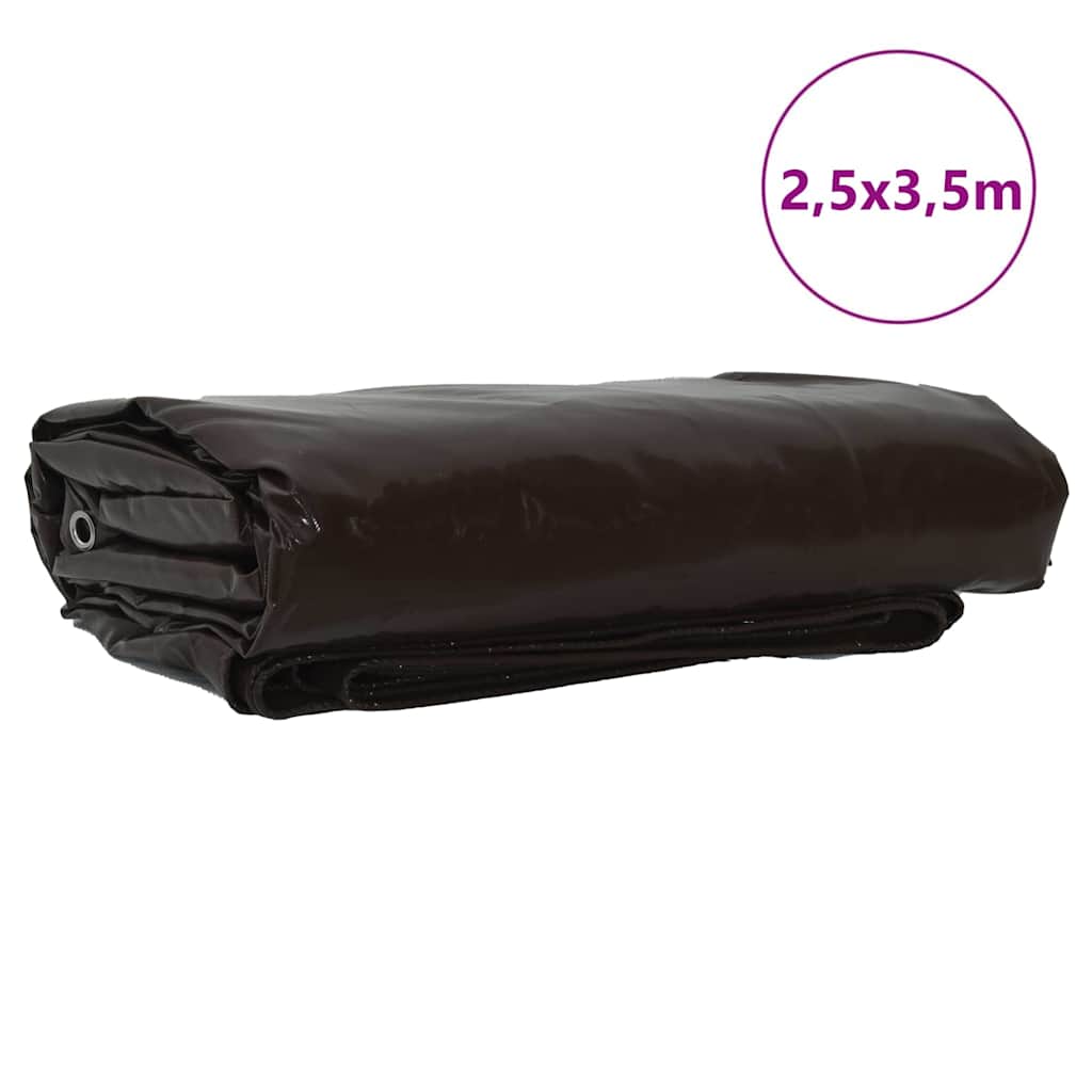Vidaxl Plane 650g m² braun 2,5 x 3,5 m Plane mit PVC-Beschichtung
