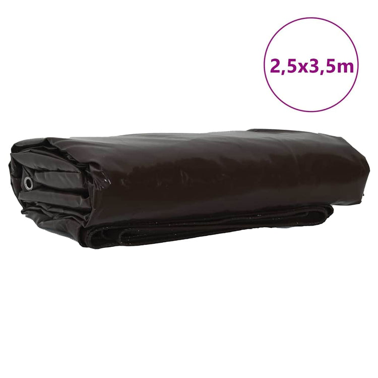 Vidaxl Plane 650g m² braun 2,5 x 3,5 m Plane mit PVC-Beschichtung