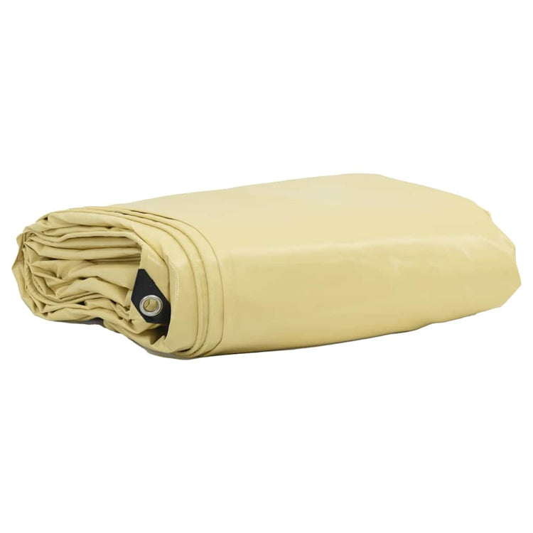 Vidaxl Plane 650g m² Beige 3 x 5 m Plane mit PVC-Beschichtung
