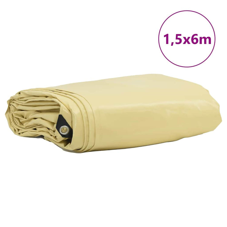 Vidaxl Plane 650g m² beige 1,5 x 6 m Plane mit PVC-Beschichtung