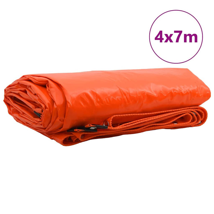 Vidaxl Plane 650g m² Orange 4 x 7 m Plane mit PVC-Beschichtung